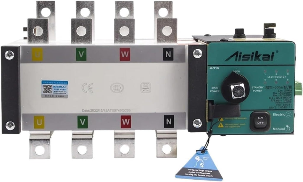 4P 300A ATS Diesel Generator Dual Power Automatic Transfer Switch 300amp 220V Match With Control Module Panel