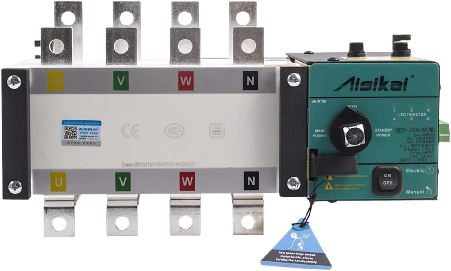 4P 300A ATS Diesel Generator Dual Power Automatic Transfer Switch 300amp 220V Match With Control Module Panel