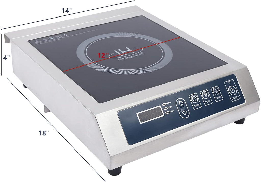 Induction Cooktop 3500W Electric Countertop Burner Hot Plate Sensor Touch Stove Electric Stove Top Portable Induction Cooktop Cooker Smooth Surface with Timer Temperature Control