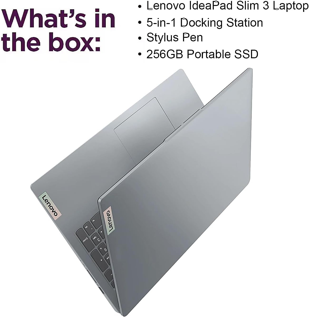 Lenovo IdeaPad Slim 3 Linux Laptop, 15.6' FHD Touchscreen Laptop, 8-Core AMD Ryzen 7 5825U, 16GB RAM, 512GB SSD, Keypad, SD Card Reader, Stylus Pen + External Portable SSD + USB Hub, Linux Ubuntu OS