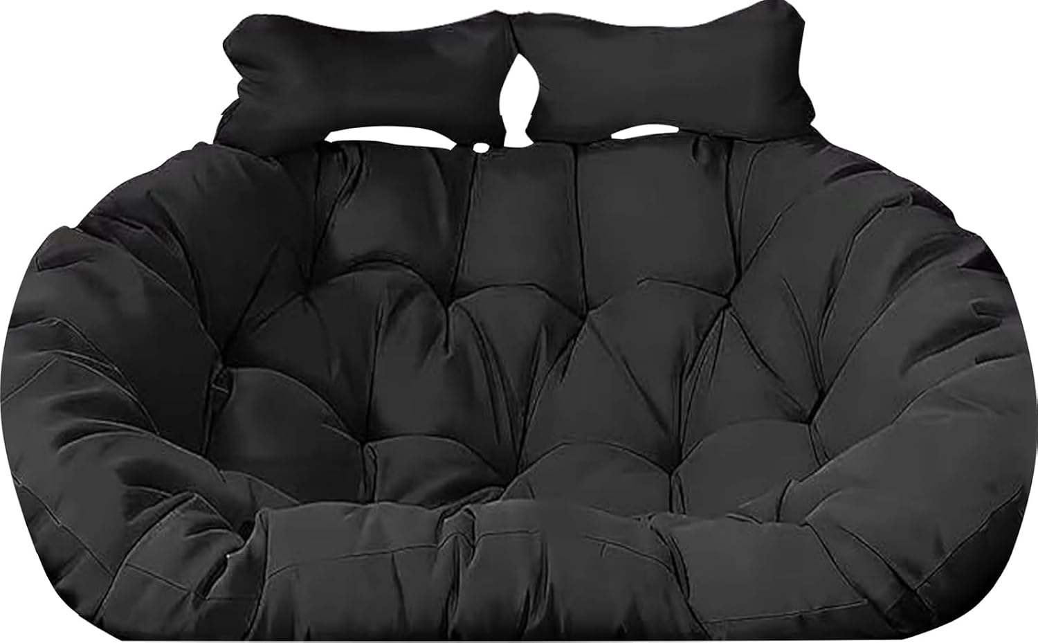 Double Egg Chair Cushion, 2 Seater Egg Chair Swing Cushion Outdoor, Washable and Waterproof Hanging Egg Chair Cushions Replacement, Large Single Chair Pads Nest Shaped Seat Cushions(E)