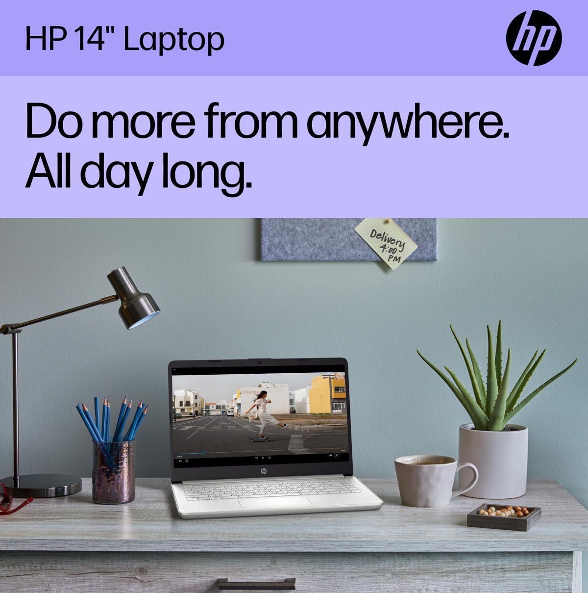 HP 14' Ultra-Light Laptop for Student & Home (Narrow-Bezel Display, Intel Pentium N5030, 16GB RAM, 512GB SSD, 1-Year Office 365) 11-Hr Long Battery Life, Webcam, Wi-Fi, IST Card, Win 11 Home, Silver