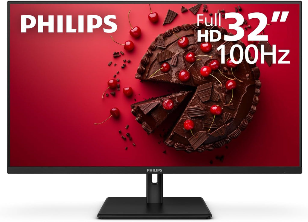 Philips 32E1N1100L 32'' Frameless Monitor, FHD 1920 x 1080, VA Panel, Adaptive-Sync 100Hz, VESA, 4Yr Advance Replacement Warranty, Black