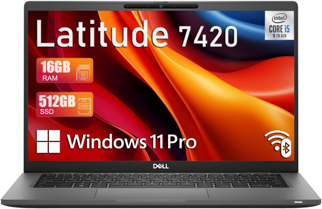 Dell Latitude 7420 14-inch FHD (1920×1080) Laptop Computer, Intel Core i5-1145G7,16GB RAM, 512GB SSD, HDMI, Thunderbolt 4, Windows 11 Pro (Renewed)