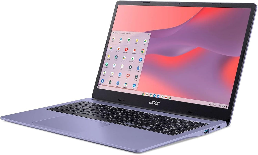 acer Chromebook 315 (15.6' FHD, Intel Celeron N4500, 4GB RAM, 128GB Storage (64GB eMMC + 64GB SD Card) Home & Student Laptop, 10-Hr Long Battery Life, IST Hub, Wi-Fi 6, Webcam, Chrome OS, Purple