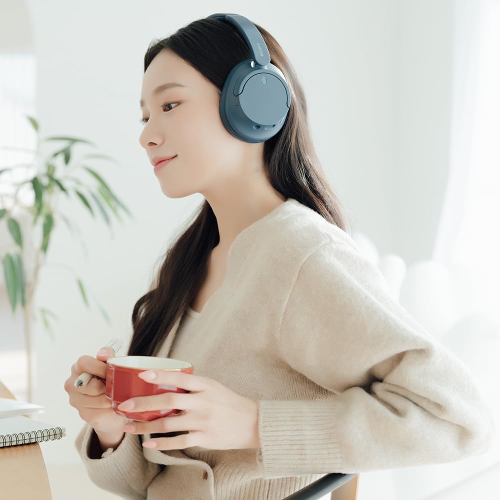 Sony WH-CH720NL Noise Canceling Wireless Bluetooth Headphones - Built-in Microphone - up to 35 Hours Battery Life and Quick Charge - Navy Blue