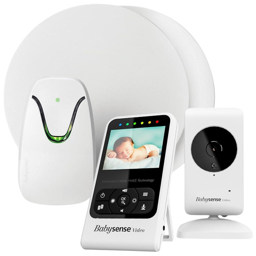 Babysense Video & Breathing Movement Monitor - FSA Video Baby Monitor with Breathing Motion Detection & Alerts Bundle Pack - Video Monitor V24R with Babysense 7 Under-The-Mattress Sleep Monitor