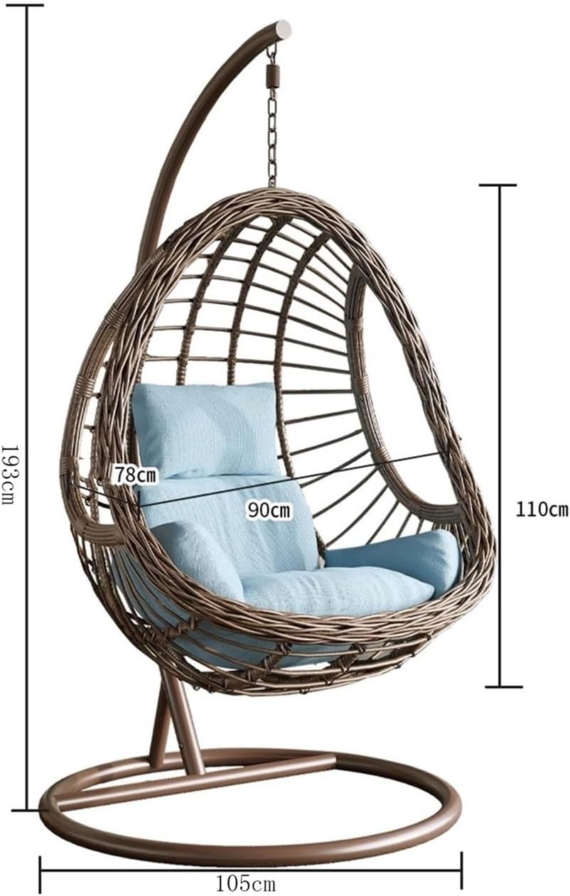 Home Rattan Chairs- Hanging Chair Hanging Basket Rocking Chair Balcony Leisure Rocking Chair Household Indoor Swing Hanging Chair Patio Lounge Chair