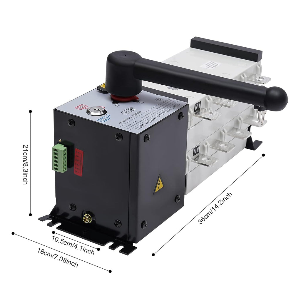 110V Dual Power Automatic Transfer Switch Dual Power Generator Changeover Switch 250A 4P