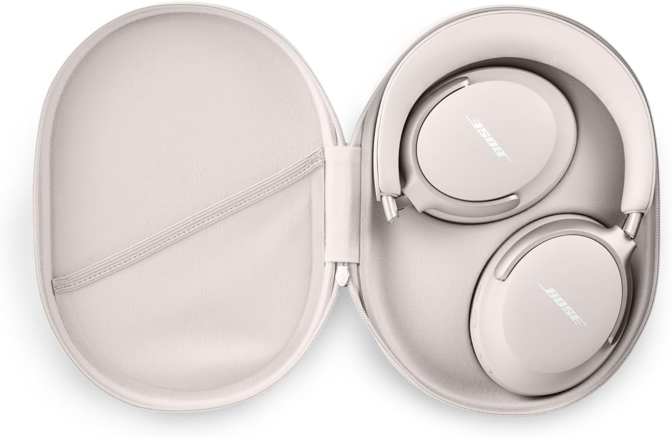Bose QuietComfort Ultra Wireless Noise Cancelling Headphones with Spatial Audio, Over-The-Ear Headphones with Mic, Up to 24 Hours of Battery Life, White Smoke (Renewed)
