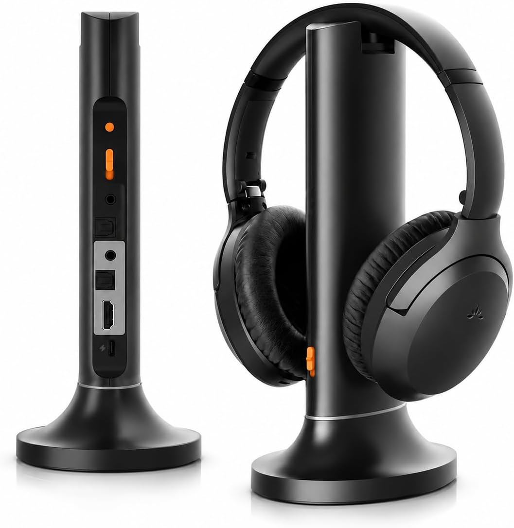 Avantree Opera Aura - Auracast Wireless TV Headphones with HDMI ARC, TV Audio System for Seniors & Hearing Aid Users, Clear Voice, Volume Boost & Audio Sharing