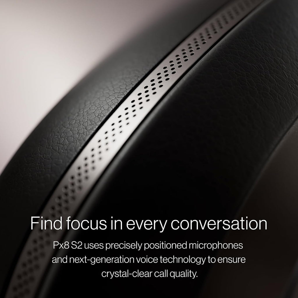 Bowers & Wilkins Px8 S2 Wireless Over-Ear Headphones, Warm Stone, Bluetooth Headphones with Active Noise Cancelling, Hi-Res Audio, 30 Hours of Playtime, USB-C 15-Min Quick Charging