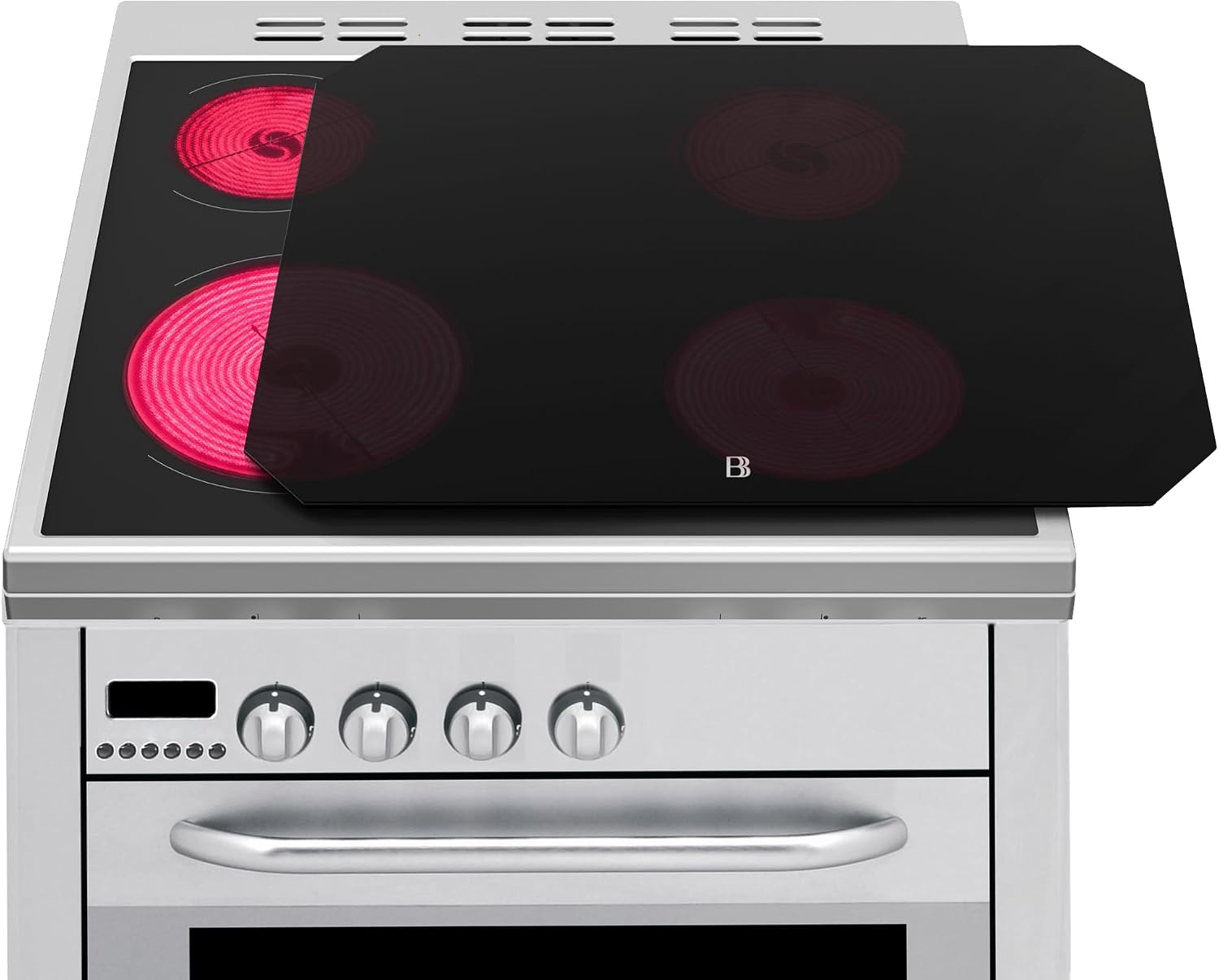 Electric Stove Cover Protector - Can be Used While Cooking - Glass Panel Overlay - Can Withstand over 1400 °F - Kitchen Essential for Cooktop Protection - Boyd (28.5' x 19.75')