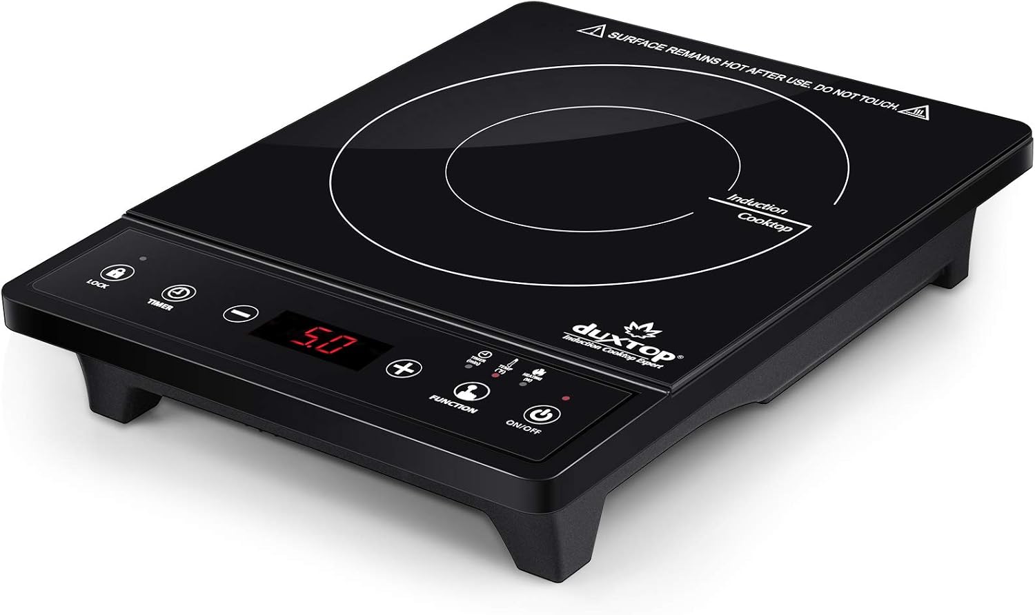 Duxtop Portable Induction Cooktop, 1800W 8500ST E210C2 & Whole-Clad Tri-Ply Stainless Steel Stir-Fry Pan Kitchen Induction Cookware 10 Inches