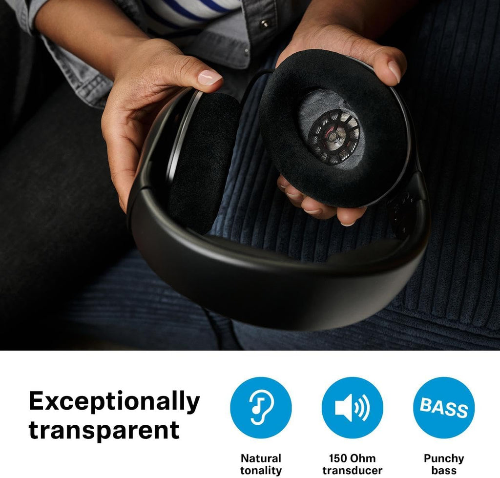 Sennheiser HD 550 Open-Back Audiophile Headphones - Lightweight Design, Best-in-Class Sound with Enhanced Bass and Treble, Gaming & Remote Work Ready, Compatible with 3.5mm and 6.35mm Audio Jacks
