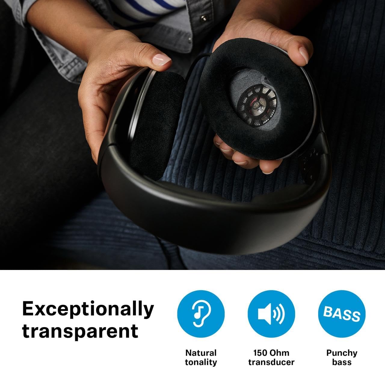 Sennheiser HD 550 Open-Back Audiophile Headphones - Lightweight Design, Best-in-Class Sound with Enhanced Bass and Treble, Gaming & Remote Work Ready, Compatible with 3.5mm and 6.35mm Audio Jacks