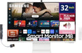 Samsung 32-Inch M8 (M80D) 4K UHD Smart Monitor with Streaming TV, Speakers, HDR10+, AI Upscaling, Ergonomic Stand, Slimfit Camera, Gaming Hub, USB-C & DKZ USB Port Expander, (LS32DM801UNXZA)