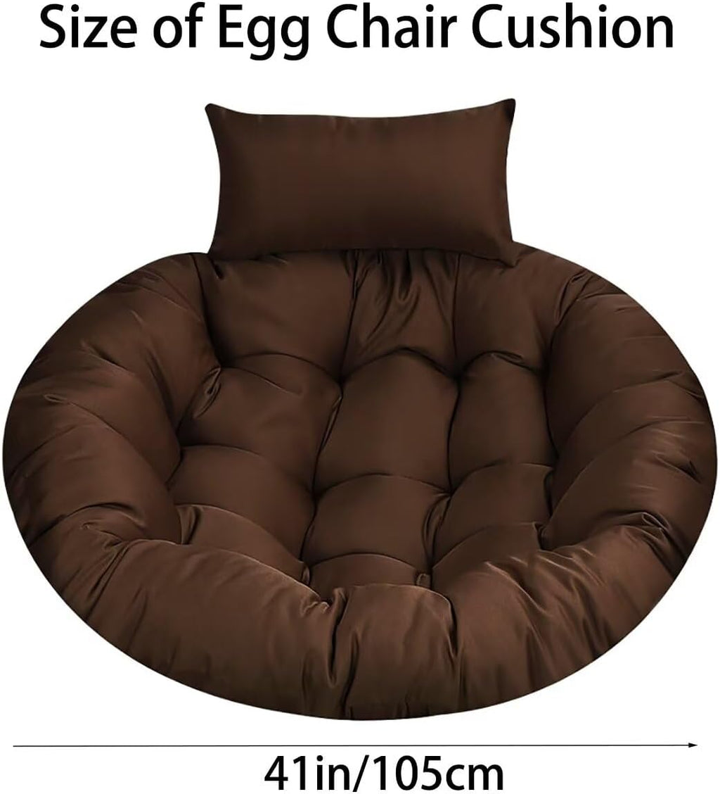 Egg Chair Cushion Replacement, Coffee, Rocking Chair Cushion Replacement, Hammock Chair Seat Cushion, Garden Swing Cushion Replacement, Egg Swing Cushion, 49 x 49 Inch