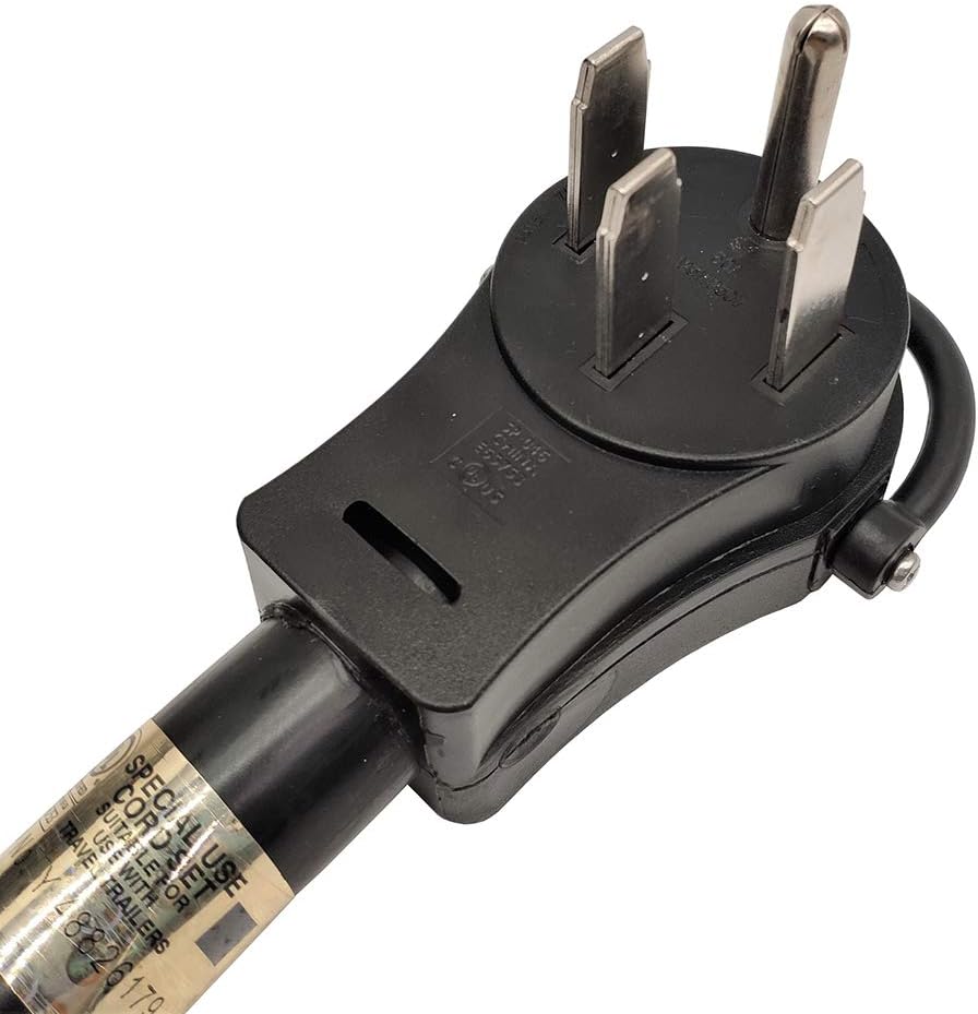 Parkworld RV 50A Shore Power Extension Cord Adapter, 50amp Camper Plug 14-50P to SS2-50R Marine Twist Lock Receptacle (36FT)