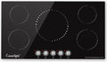 36 Inch Induction Cooktop, 5 Burner Electric Cooktop with 9 Power Levels, Knob Control, Auto shutdown and Residual Heat Warning, 9200W, 220-240V for Hard Wire