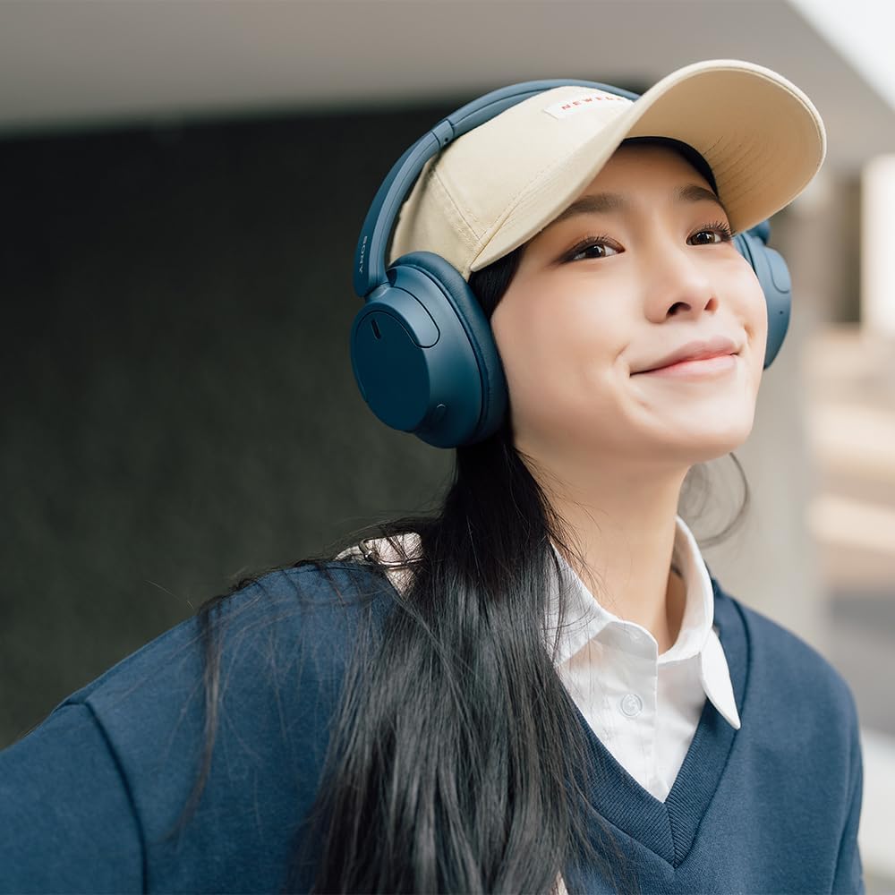 Sony WH-CH720NL Noise Canceling Wireless Bluetooth Headphones - Built-in Microphone - up to 35 Hours Battery Life and Quick Charge - Navy Blue
