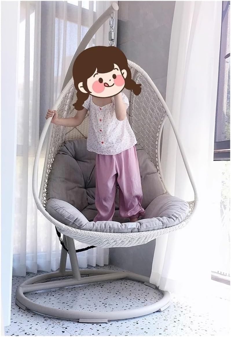 Rattan Chair Hanging Basket Rocking Chair Balcony Indoor Swing Hammock Bird's Nest Chair Modern Accent Chair for Living Room
