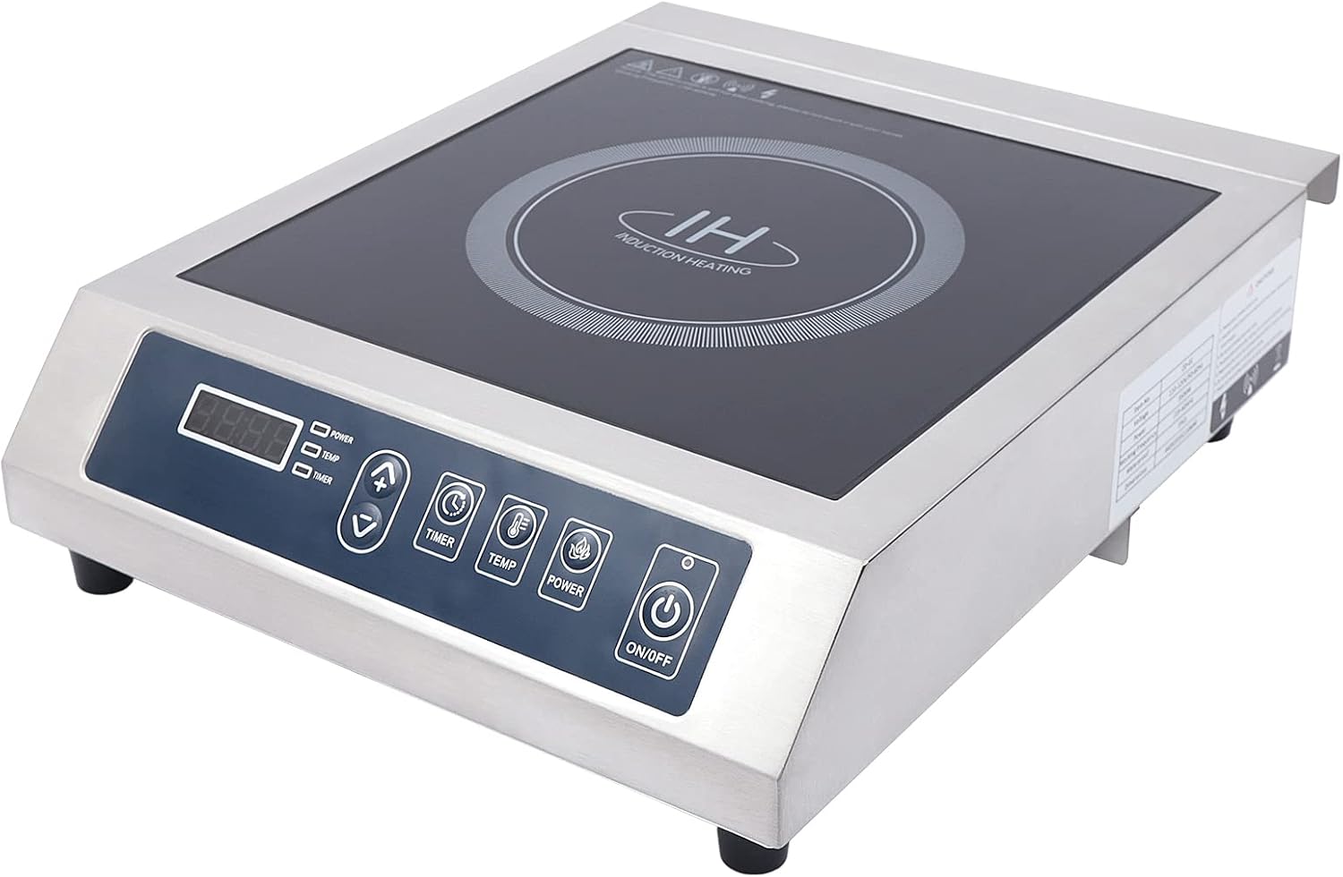 Induction Cooktop 3500W Electric Countertop Burner Hot Plate Sensor Touch Stove Electric Stove Top Portable Induction Cooktop Cooker Smooth Surface with Timer Temperature Control
