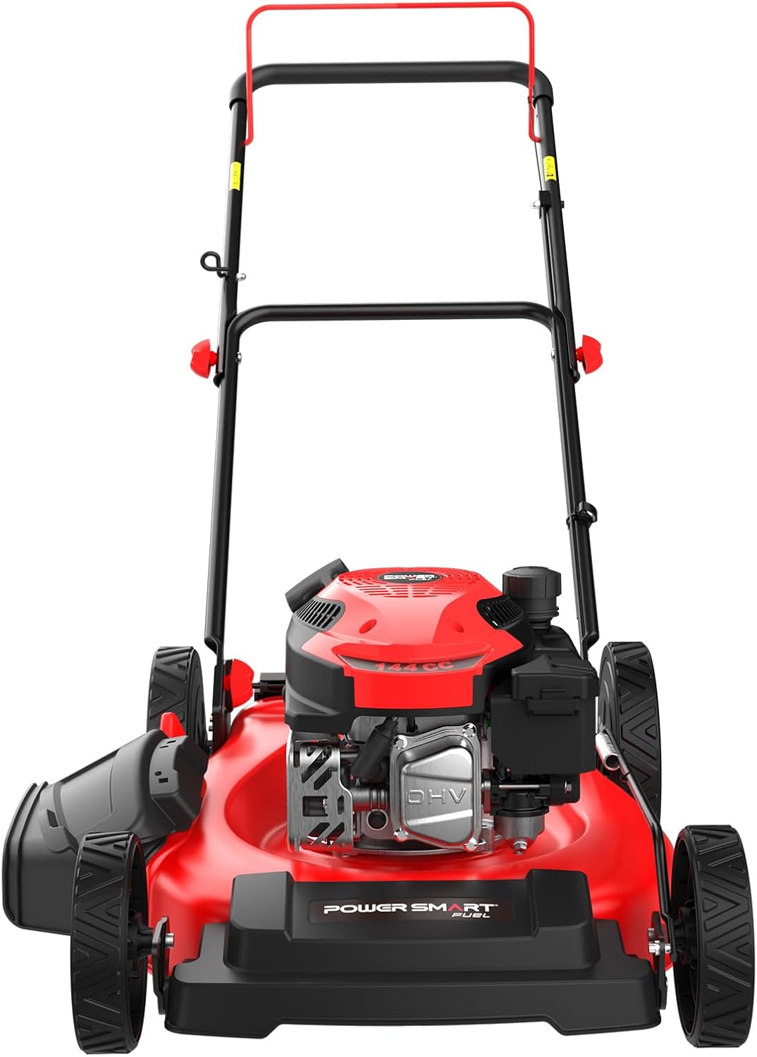 PowerSmart EasyCut 21-Inch Gas Lawn Mower, 144cc 4-Stroke OHV Engine, 2-in-1 Push Mower with Mulching & Side-Discharge
