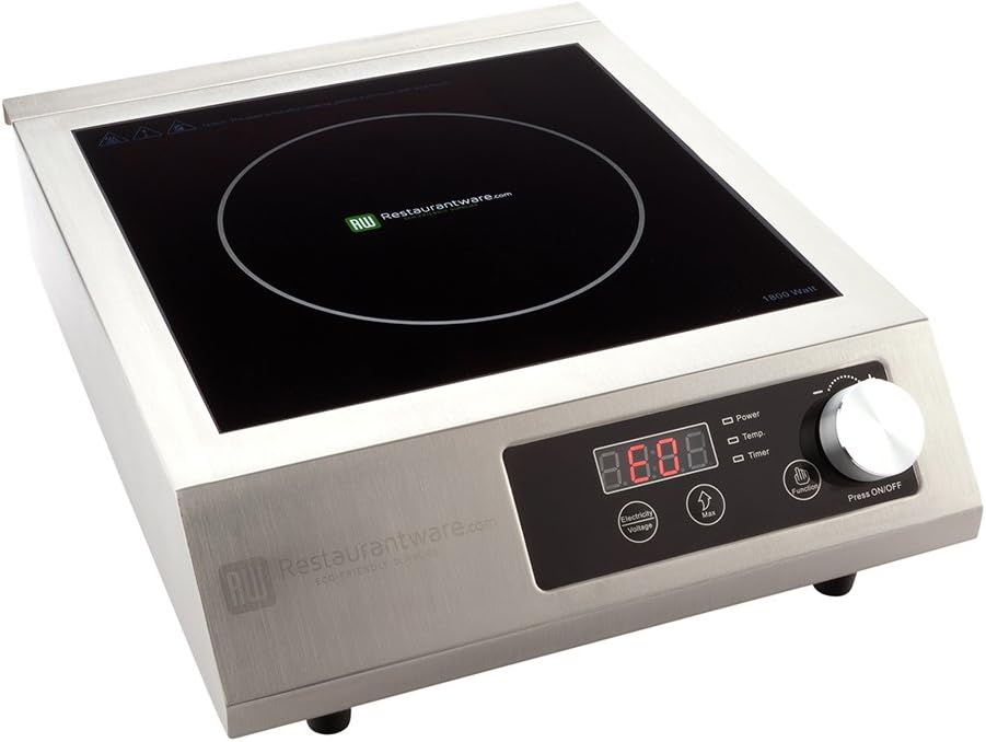 Restaurantware Professional Portable Induction Cooktop RWT0094 - 3500W (220V) Countertop Induction Cooker with Digital Temperature Display - Perfect for Restaurants and Catering Events