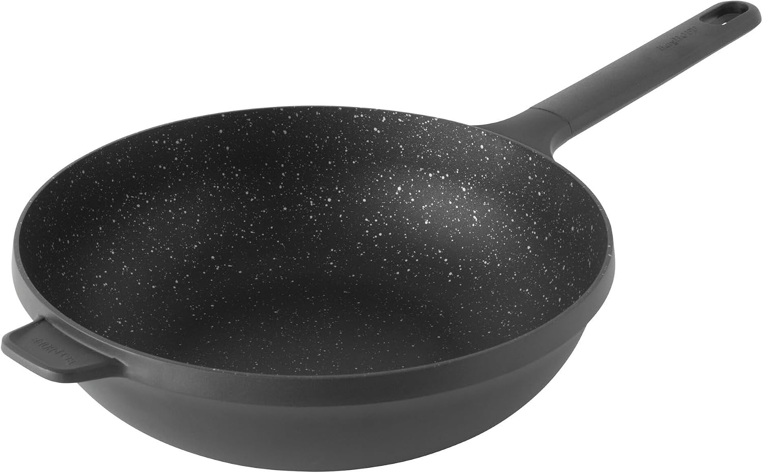 BergHOFF GEM Non-Stick Cast Aluminum Stir-Frying Pan 11' 4.1 qt. Black Stay-Cool Handle, Hanging Loop Ferno-Green, PFOA Free Coating Induction Cooktop Fast Heating
