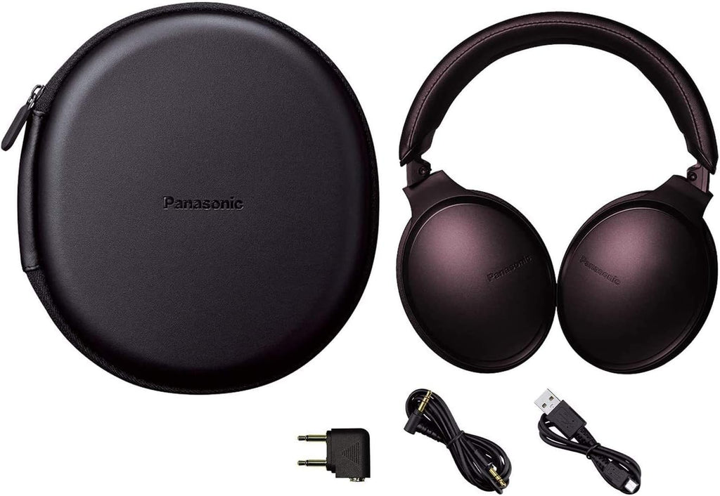 Panasonic Noise Cancelling Over The Ear Headphones with Wireless Bluetooth, Alexa Voice Control & Other Assistants – Brown (RP-HD805N-T), One Size Fits All