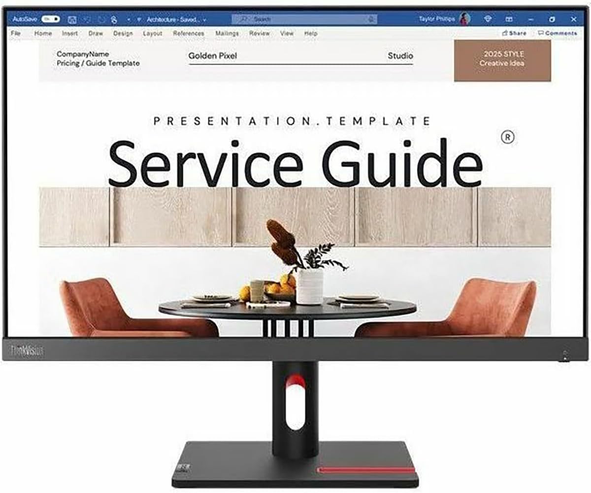 Lenovo ThinkVision S24i-30 24' Class Full HD LED Monitor - 16:9 - Raven Black