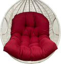 Hammock Rocking Chair Cushion, U-Shaped Hanging Basket Seat Cushion, Waterproof Hanging Egg Chair Back Cushion Pad, for Indoor Outdoor Garden Offices (Burgundy)