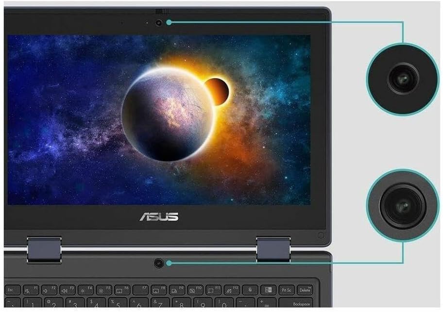 Asus BR1102FGA-YS14T 11.6' Touchscreen 2 in 1 - Rugged & Spill Resistant Notebook - HD 1366 x 768 - Intel Celeron N100 Quad-core (4 Core) - 4 GB On-board Memory - 128 GB SSD - Win11 Pro - Mineral Gray