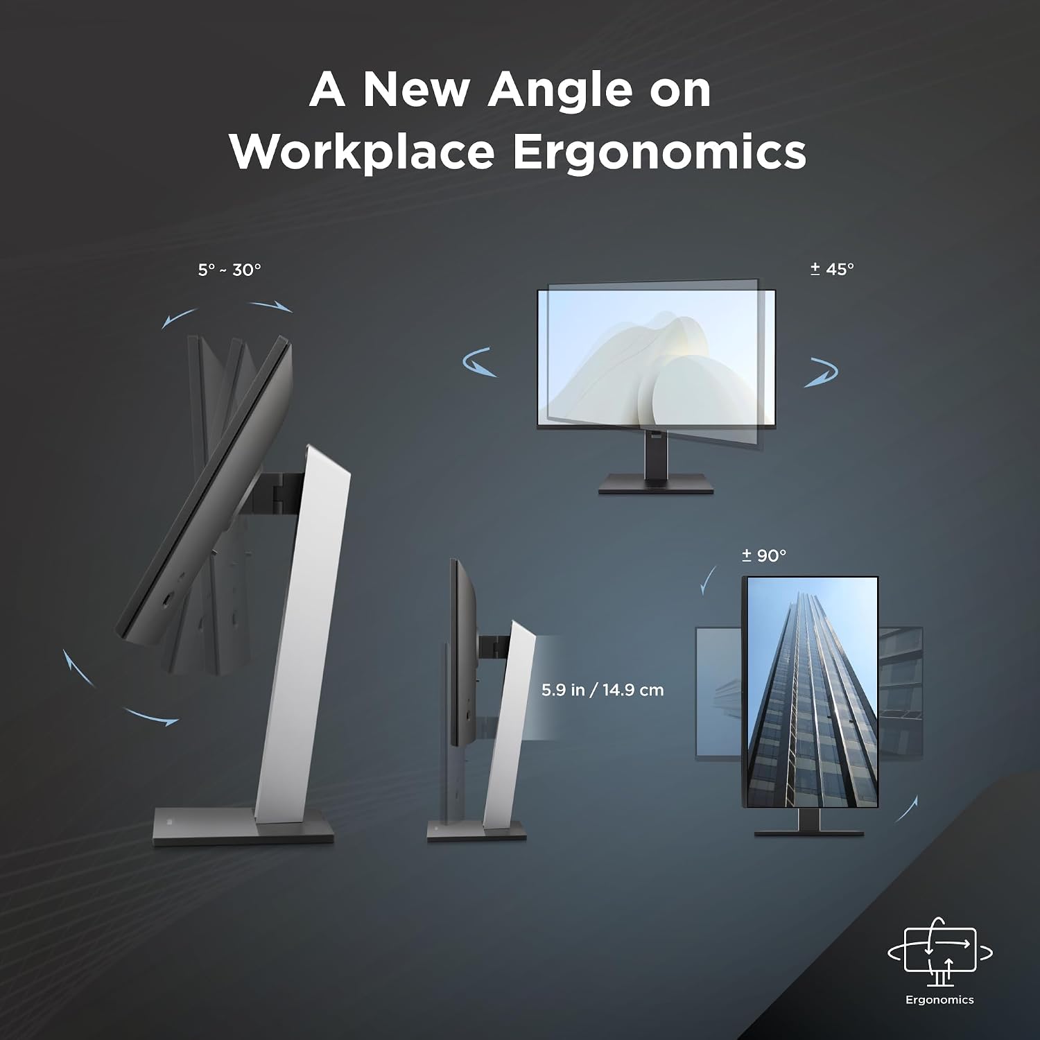ViewSonic VG2751 27 Inch 1080p Monitor, IPS Display with 100Hz for Smooth Home and Office Productivity, Full Ergonomic Adjustability, 4-Port USB Hub, HDMI, DisplayPort, and USB-C Inputs