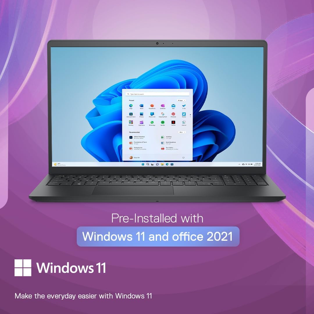 DELL Inspiron 15 3530 Business Laptop, 15.6' FHD Touchscreen, Intel Core i5-1334U, 16GB RAM, 1TB SSD, Lifetime Microsoft Office 2024, Webcam, HDMI, Wi-Fi 6, Windows 11 Pro, Black