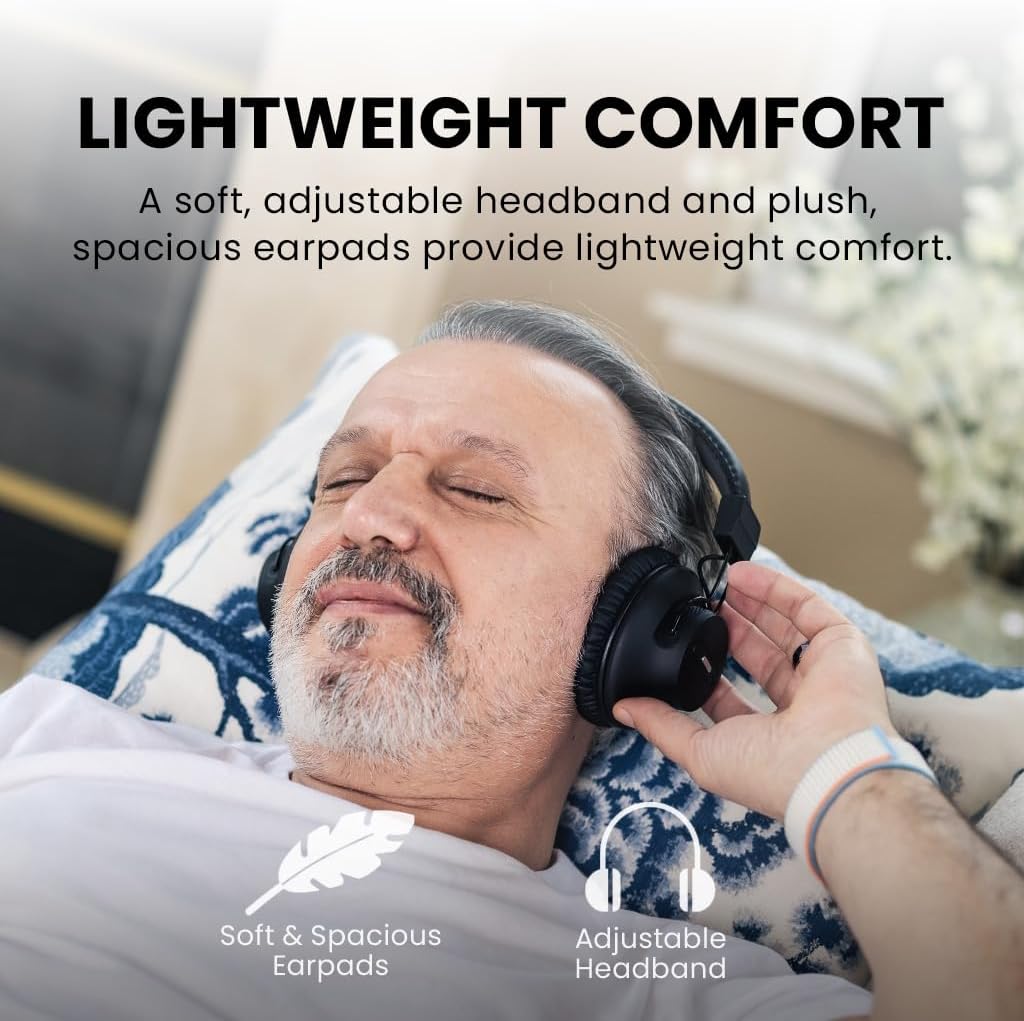 Avantree HT41899 Plus - Dual Qualcomm-Powered Bluetooth 5.3 Headphones & Transmitter for Wireless TV Watching with aptX Adaptive, Individual Volume Controls, Optical Support, 50hr