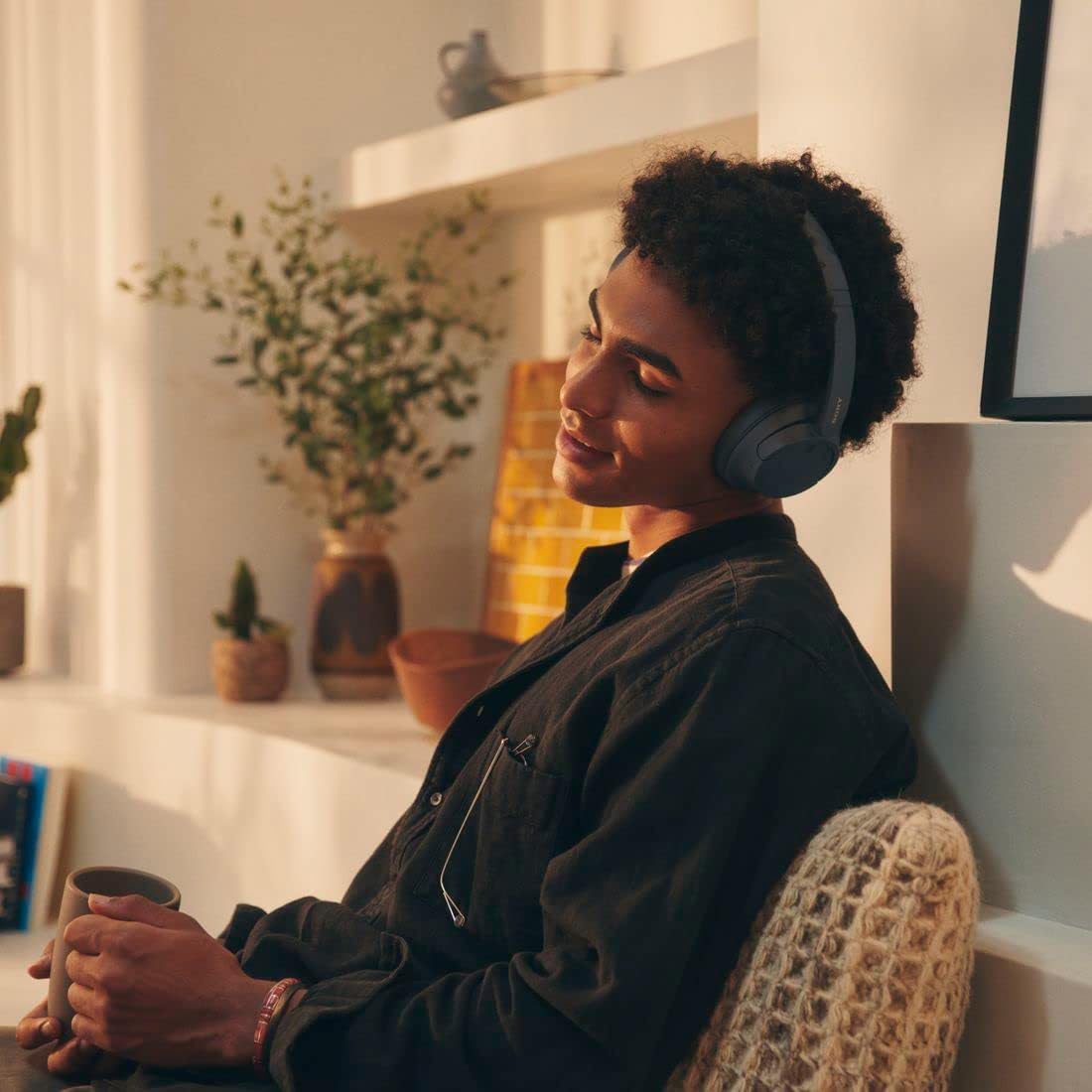 Sony WH-CH720NL Noise Canceling Wireless Bluetooth Headphones - Built-in Microphone - up to 35 Hours Battery Life and Quick Charge - Navy Blue