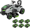 EGO Power+ Electric Riding Lawn Mower, 42' Deck Cordless Tractor, Includes (6) 56V 6.0Ah Batteries and Charger - TR4204