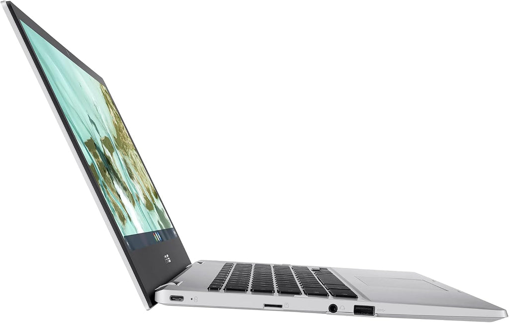 ASUS Chromebook CX1, 14' FHD, Intel® Celeron N4500 Processor, 64GB Storage, 4GB RAM, ChromeOS, Transparent Silver, CX1400CKA-AS44F
