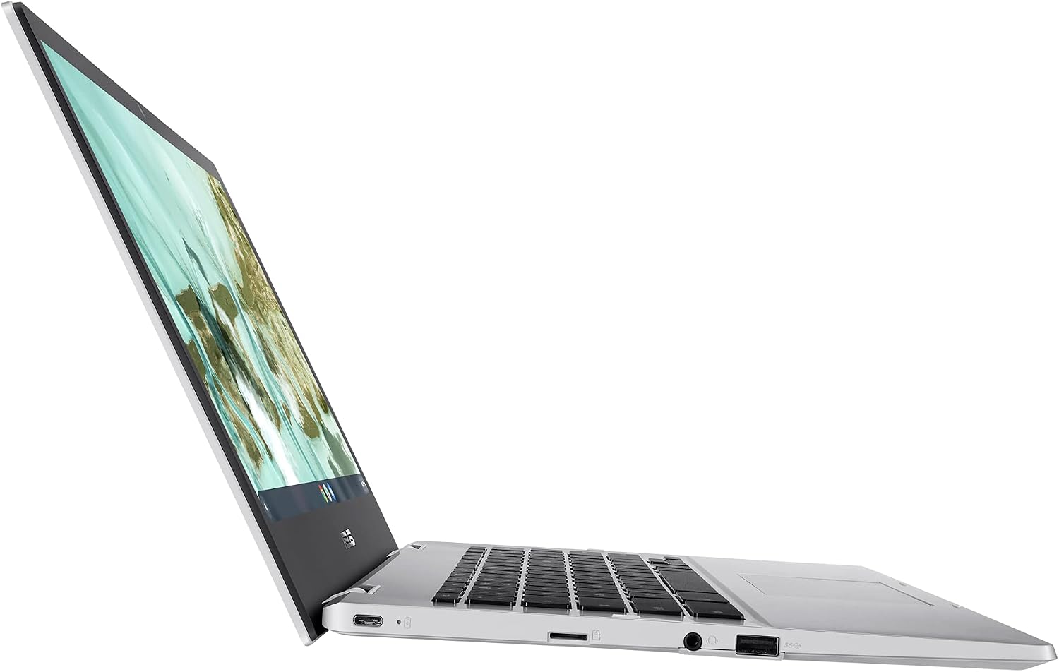 ASUS Chromebook CX1, 14' FHD, Intel® Celeron N4500 Processor, 64GB Storage, 4GB RAM, ChromeOS, Transparent Silver, CX1400CKA-AS44F