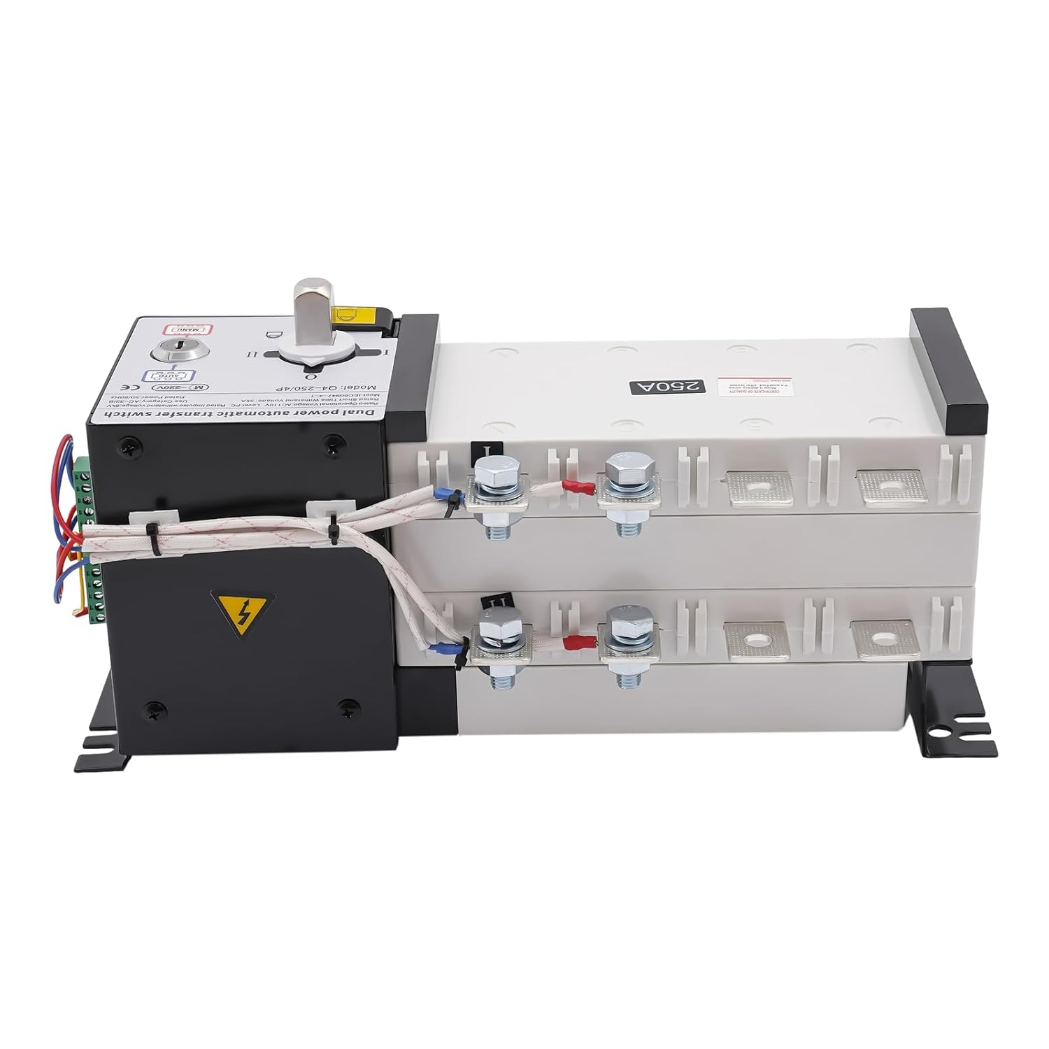 Dual Power Automatic Transfer Switch 4P 250A ATS Dual Power Generator Changeover Switch 110V Mini Electrical Selector Switches