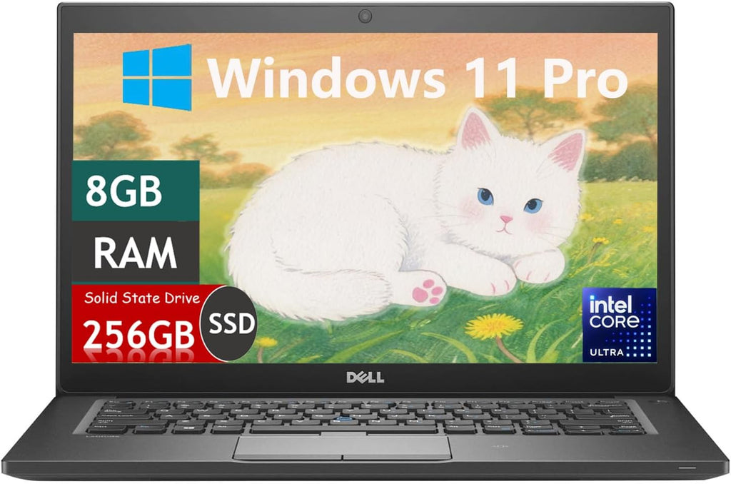 Dell Latitude 7280 Business Laptop, 12.5' HD(1366x768) Display, Core i5-6300, 2.4GHz-3.0GHz, 8GB DDR4 RAM, 256GB SSD, Webcam, Windows 11 Pro (Renewed)