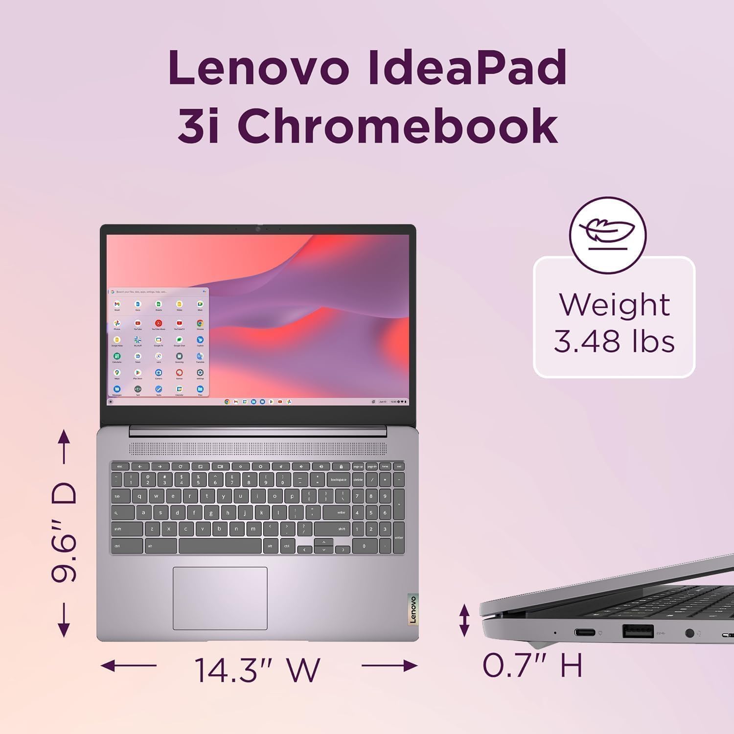 Lenovo IdeaPad 3i Slim Chromebook (15.6' FHD, 4GB RAM, 128GB Storage (64GB eMMC + 64GB SD Card), Intel Celeron N4500) Home & Student Laptop, Anti-glare, HD Webcam, 10-Hr Long Battery Life, Chrome OS
