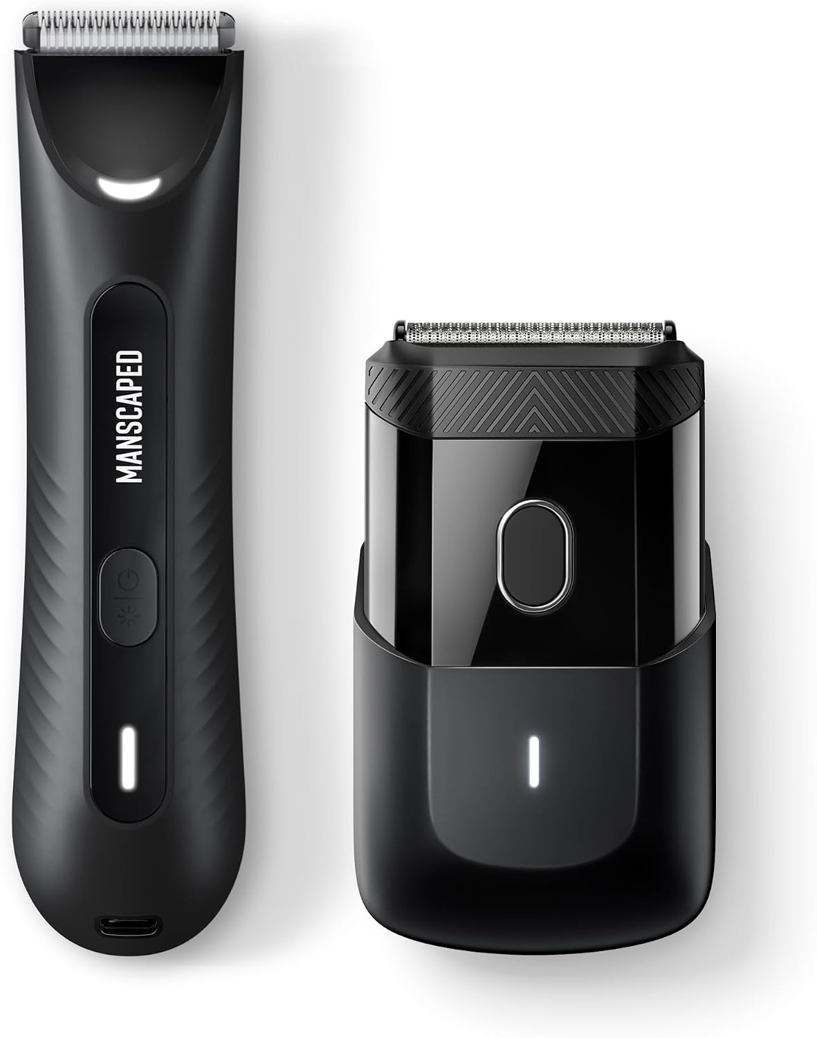 MANSCAPED® The Handyman™ Compact Foil Face Shaver & The Lawn Mower® 3.0 Plus Groin, Body & Ball Hair Trimmer - Men's Portable Travel Facial Hair Groomer, USB-C Rechargeable Razors, Waterproof