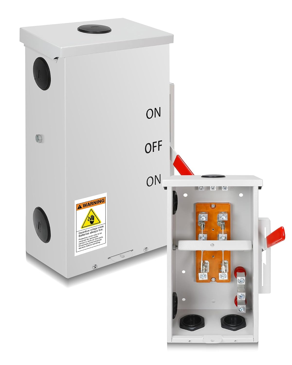 200 Amp Transfer Switch, 48000W General-Duty Double-Throw Safety Switch, 2P 120/240-Volt, Meeting NEMA 3R Standards for Outdoor and Indoor