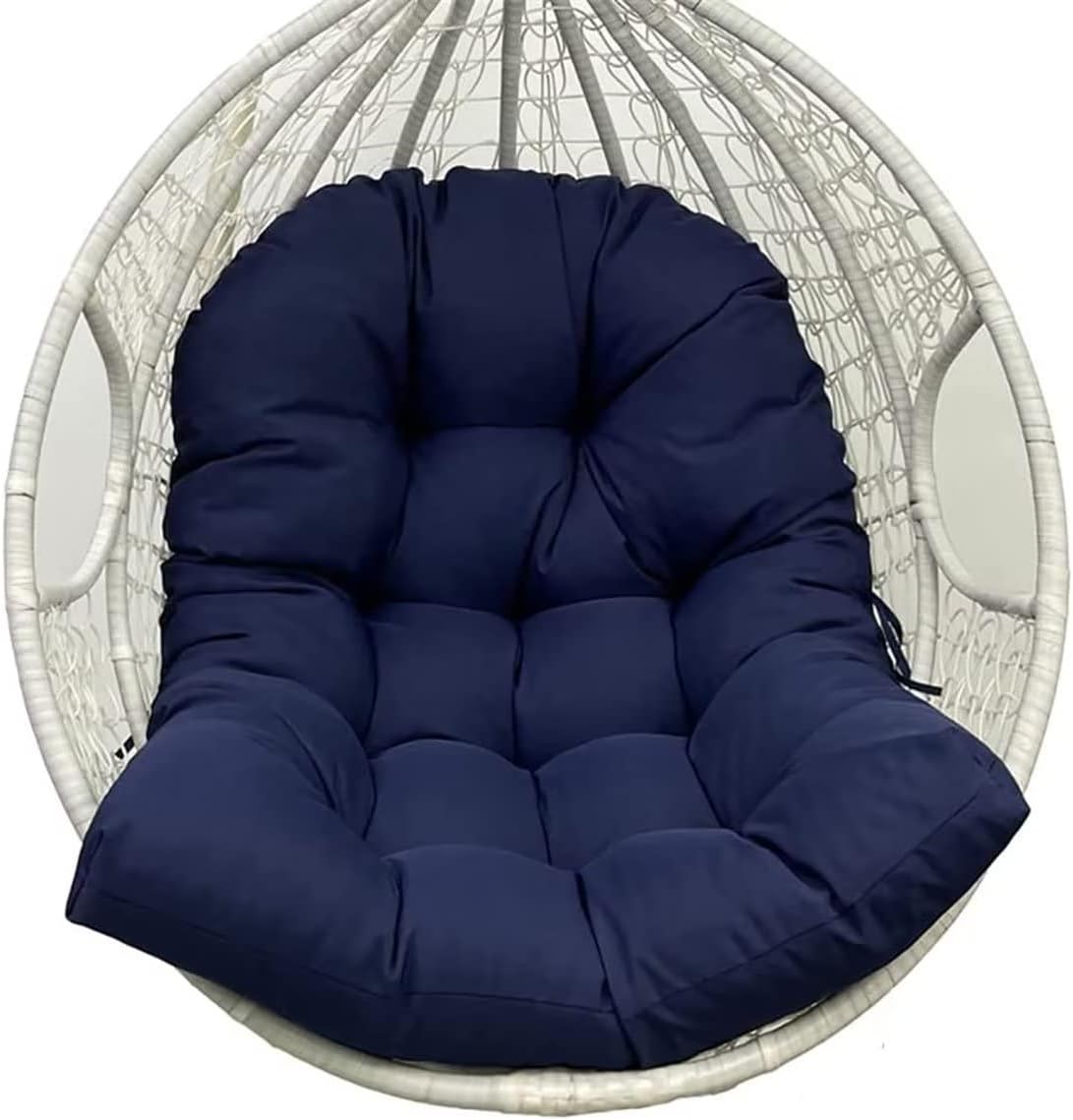 Hanging Egg Chair Cushion, Navy Blue Cushion for Hanging Egg Chair, Waterproof Rocking Chair Cushion, Thickened Hanging Egg Chair Cushion for Patio, Garden Hanging Basket Chair Seat (Cushion