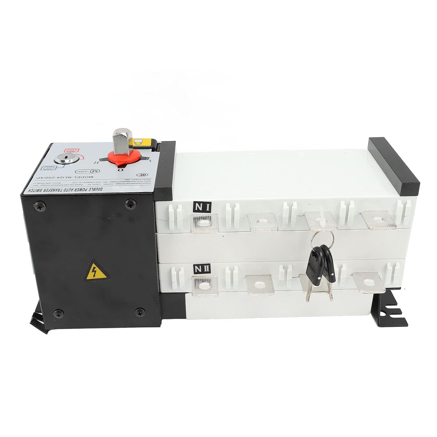 Dual Power Automatic Transfer Switch AC400V 2 in 1 Out Isolated Power Transfer Switch for Generator (200A)