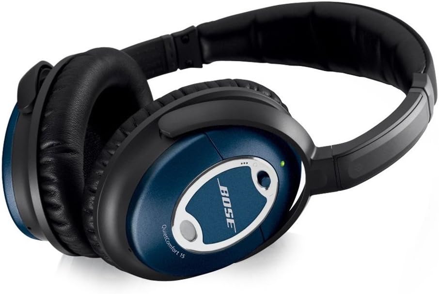 Bose® QuietComfort® 15 Acoustic Noise Cancelling® Headphones -Limited Edition Blue (Renewed)