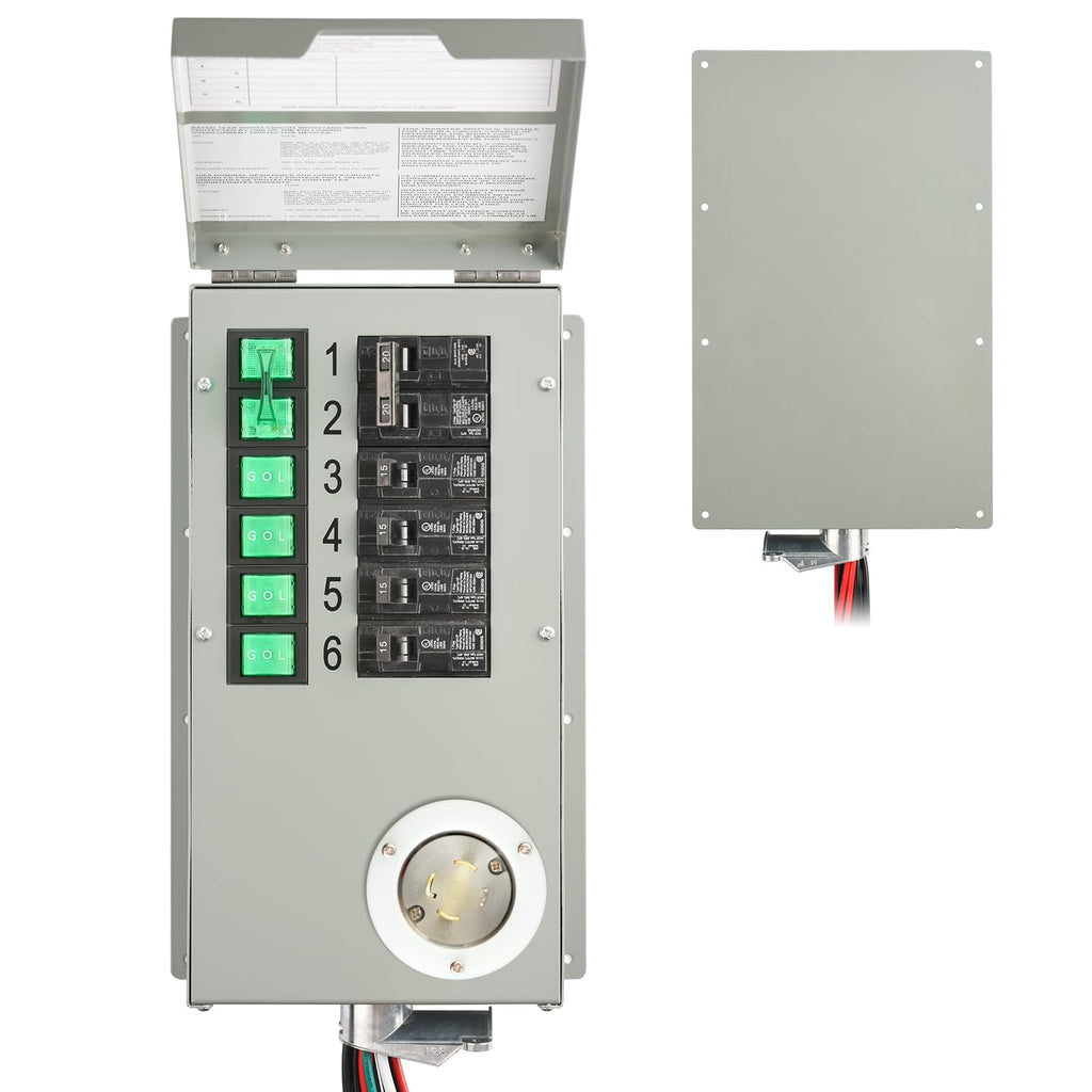Nature's Generator Transfer Switch 6-Circuits 120/240V 30A Non-Automatic Power Transfer Kit